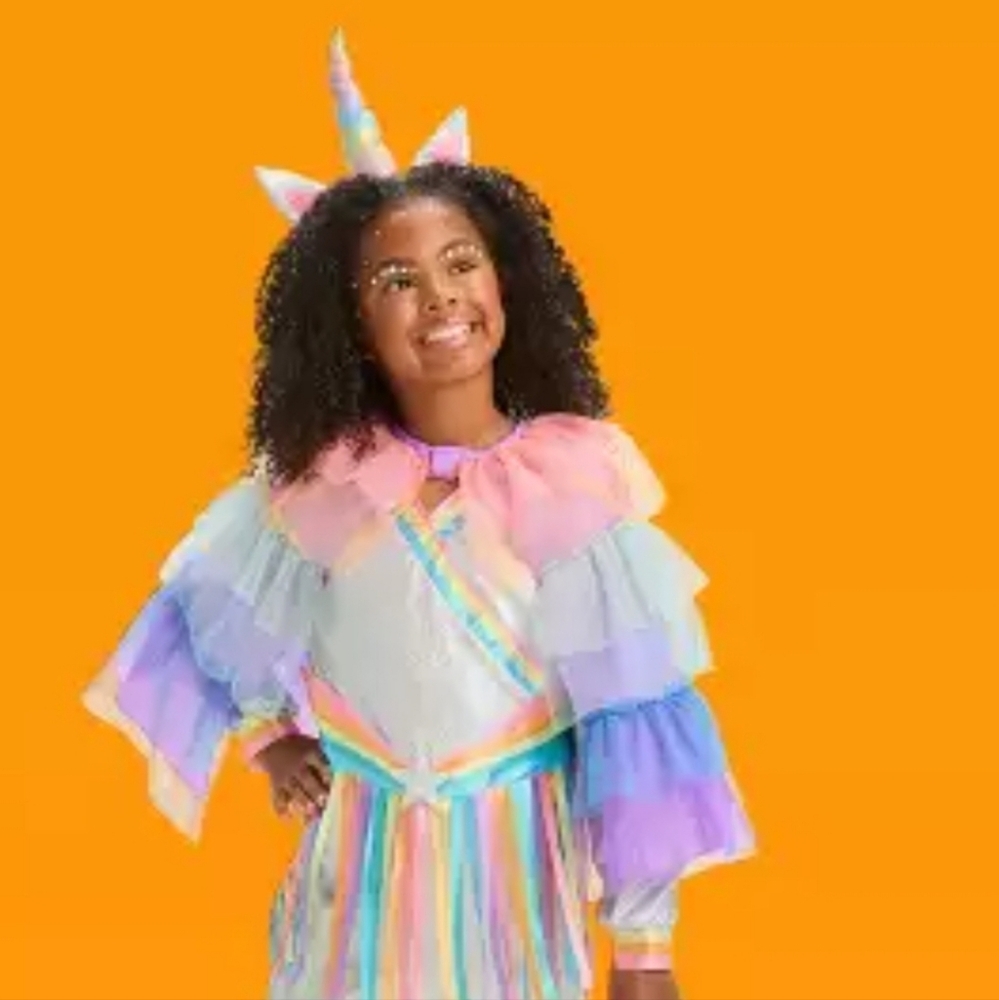 Target‎ Rock Star Unicorn Costume - Silver and Multicolor